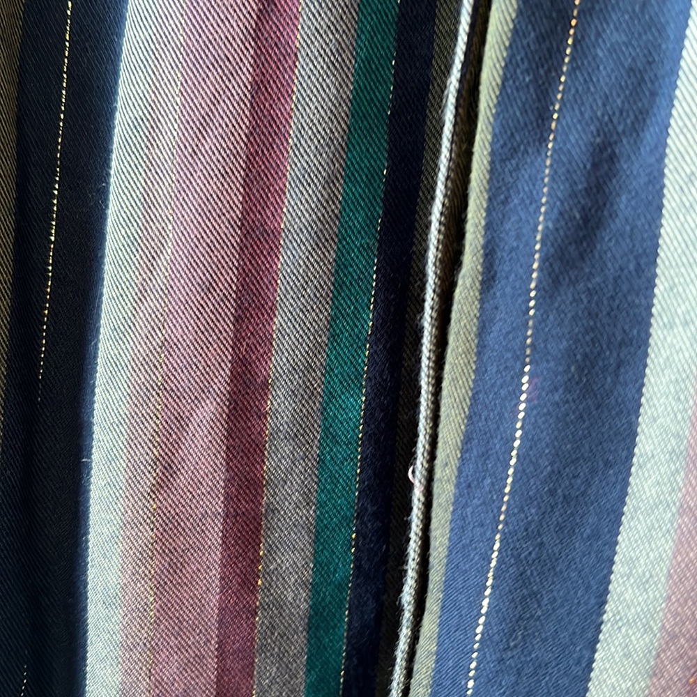 Bella Dahl striped eggplant hue striped shirt dress. Size 14 soft rayon - Picture 3 of 8